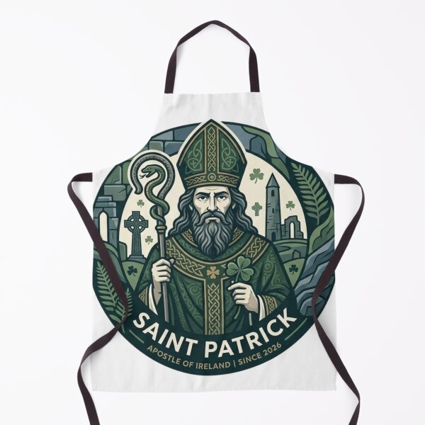 Item preview, Saint Patrick Apostle of Ireland - Vintage Celtic Heritage Illustration designed and sold by Wear Sculpt.