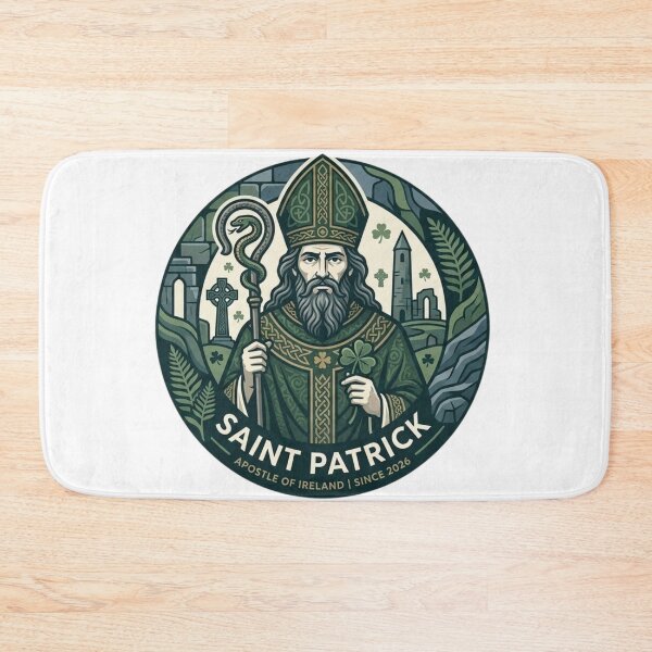 Item preview, Saint Patrick Apostle of Ireland - Vintage Celtic Heritage Illustration designed and sold by Wear Sculpt.