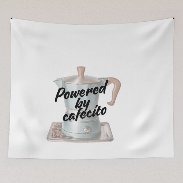 Item preview, Powered by Cafecito Funny Latina Sticker Shirt Phone Case, Cuban Coffee Mom Gift, Florida Latina Hispanic Coffee Lover" designed and sold by De Aqui y de Alla Studio.