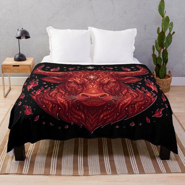 Item preview, Primordial Fire Bull - Celestial Minotaur & Flame Guardian Emblem designed and sold by PawsyVibe.