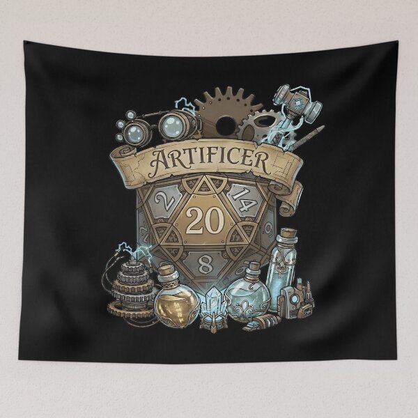 Item preview, DND ARTIFICER D20 DICE: Steampunk Mecha Arcane Artificer class designed and sold by DungeonAtelier.