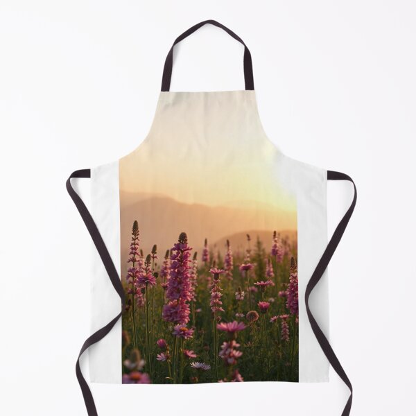 Item preview, Golden sunset wildflower meadow with mountains designed and sold by Vida e Arte.