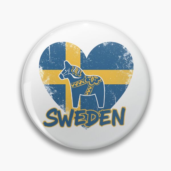 Item preview, Swedish heart with a country icon designed and sold by P2Genies.