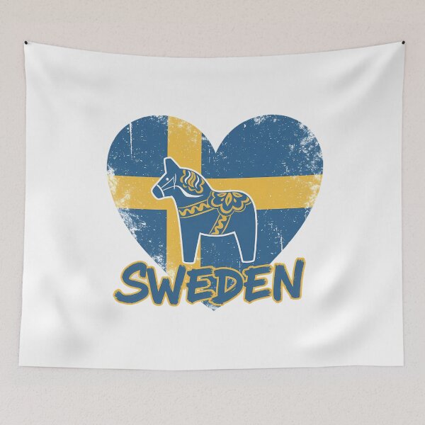 Item preview, Swedish heart with a country icon designed and sold by P2Genies.