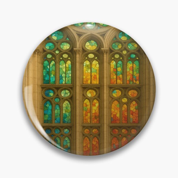 Item preview, Sagrada Familia Stained Glass Window Print: Gaudi Architecture designed and sold by ClearingCache.