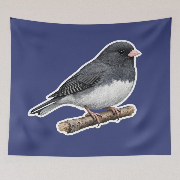 Item preview, Dark-Eyed Junco Perched on a Branch designed and sold by Orca Chuckle Studios.