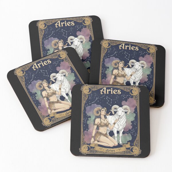 Item preview, Aries Zodiac Sign Goddess with White Ram Astrology  designed and sold by TeeARTHY.