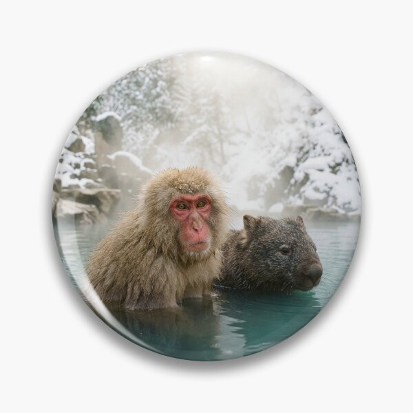 Item preview, Macaque Welcomes Wombat in Onsen designed and sold by Tridentulus.