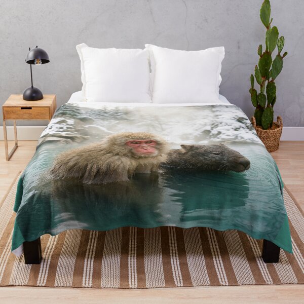 Item preview, Macaque Welcomes Wombat in Onsen designed and sold by Tridentulus.