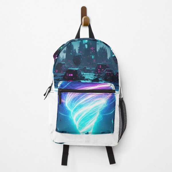 Item preview, Neon Triangle Cyberpunk City – Sci‑Fantasy Portal Vortex designed and sold by Dzblack.