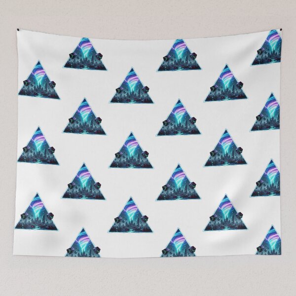 Item preview, Neon Triangle Cyberpunk City – Sci‑Fantasy Portal Vortex designed and sold by Dzblack.