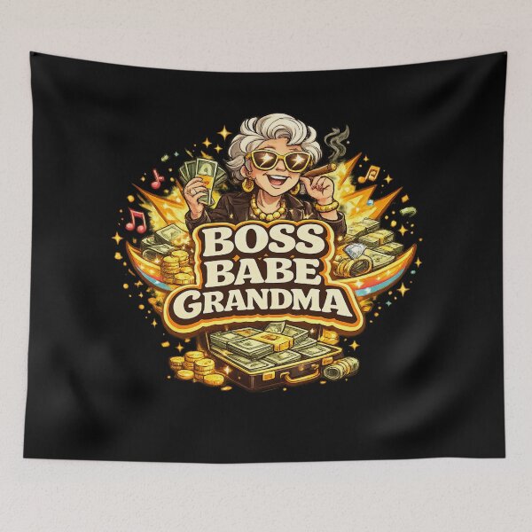 Item preview, Boss Babe Grandma Funny Retro Shirt - Cool Nana Gift - Confident Grandma Humor Design designed and sold by TKOprintdesigns.
