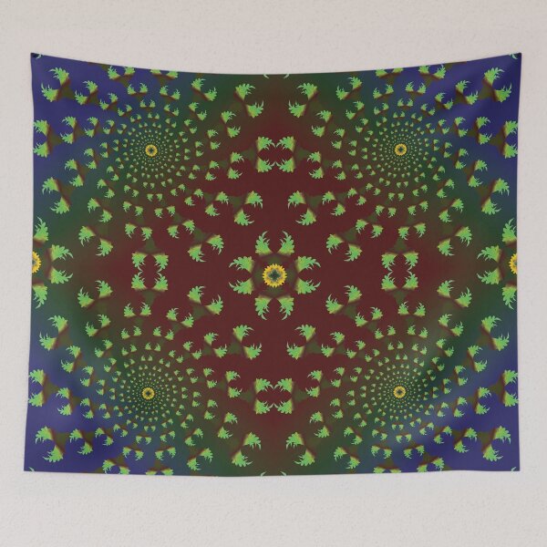 Item preview, Cosmic Sunflower Fractal Garden Pattern designed and sold by OIL Pattern Design .
