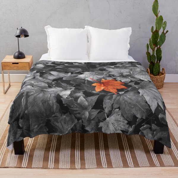 Item preview, Single Red Maple Leaf Among Grayscale designed and sold by Arturo Daniel Garcia Palomo.