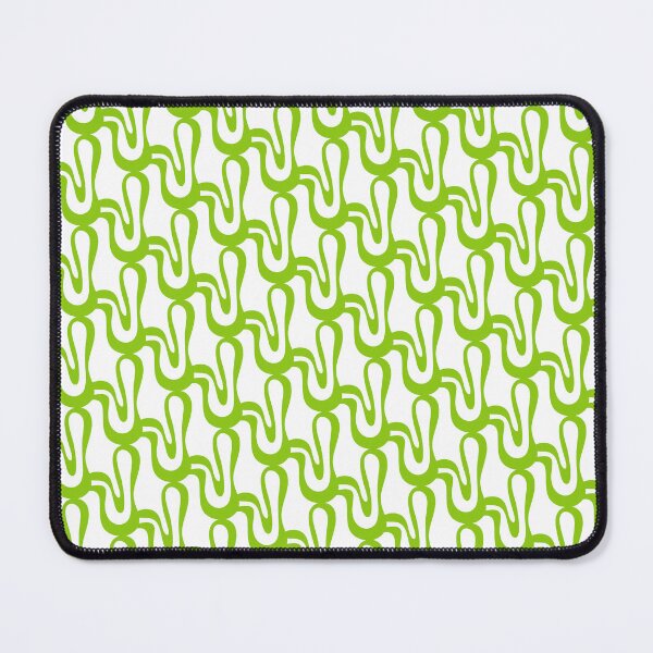 Item preview, Pop Wiggle Contemporary Abstract Pattern in Lime Green and White designed and sold by kierkegaard.