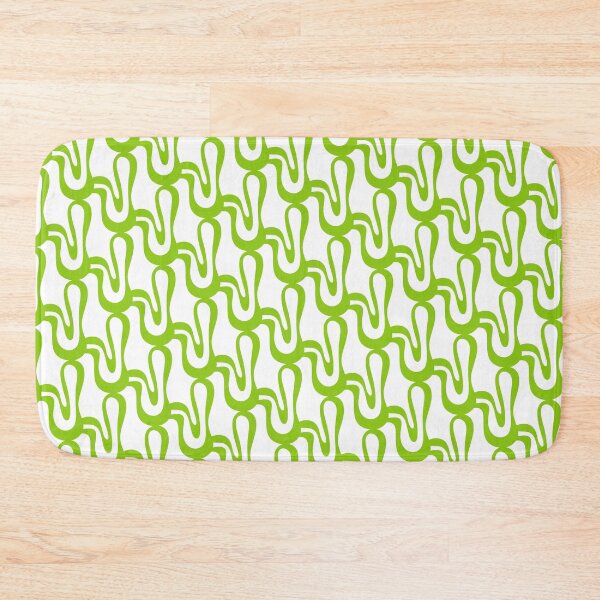Item preview, Pop Wiggle Contemporary Abstract Pattern in Lime Green and White designed and sold by kierkegaard.