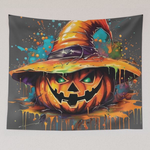 Item preview, Golden Pumpkin Halloween Splash designed and sold by Moxie Ink Lady.