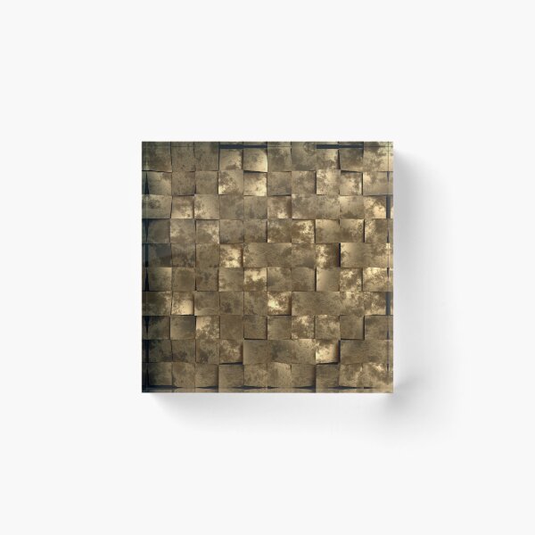 Item preview, Shiny, slanted tiles with erosion, metallic look designed and sold by lathspell.