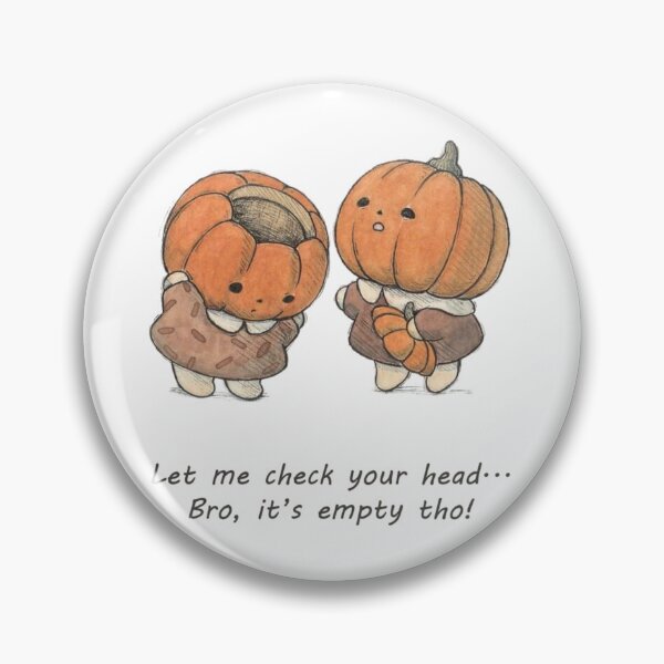 Item preview, Funny Pumpkin Head Bro It's Empty Tho Spooky Cute Halloween Illustration designed and sold by ahabboud.