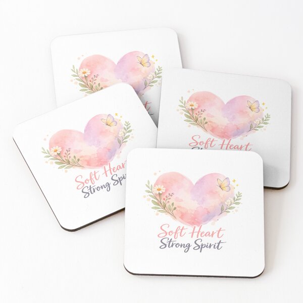 Item preview, Soft Heart, Strong Spirit – Watercolor Inspirational Quote Aesthetic Design designed and sold by StickyDelights.