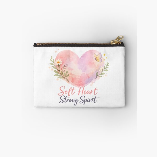 Item preview, Soft Heart, Strong Spirit – Watercolor Inspirational Quote Aesthetic Design designed and sold by StickyDelights.