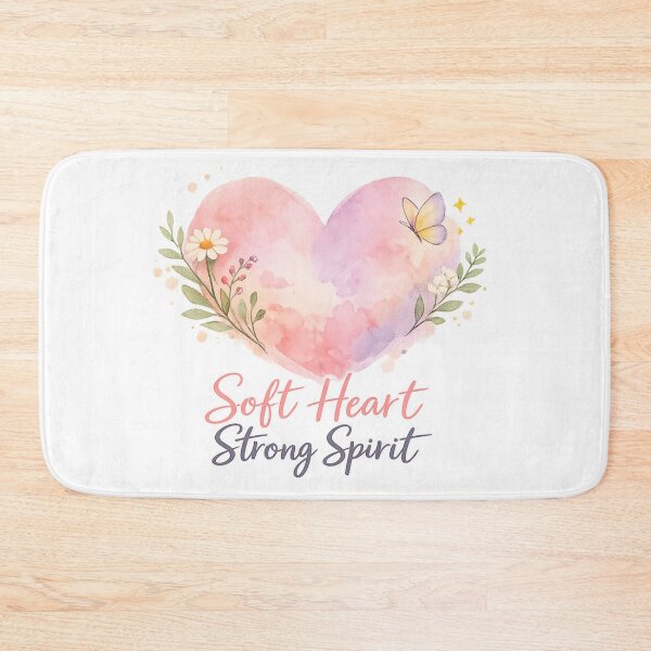 Item preview, Soft Heart, Strong Spirit – Watercolor Inspirational Quote Aesthetic Design designed and sold by StickyDelights.