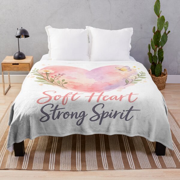 Item preview, Soft Heart, Strong Spirit – Watercolor Inspirational Quote Aesthetic Design designed and sold by StickyDelights.