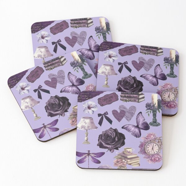 Item preview, Purple Dark Academia Aesthetic Collage | Vintage Gothic Floral & Butterfly Design designed and sold by lilacWhim.