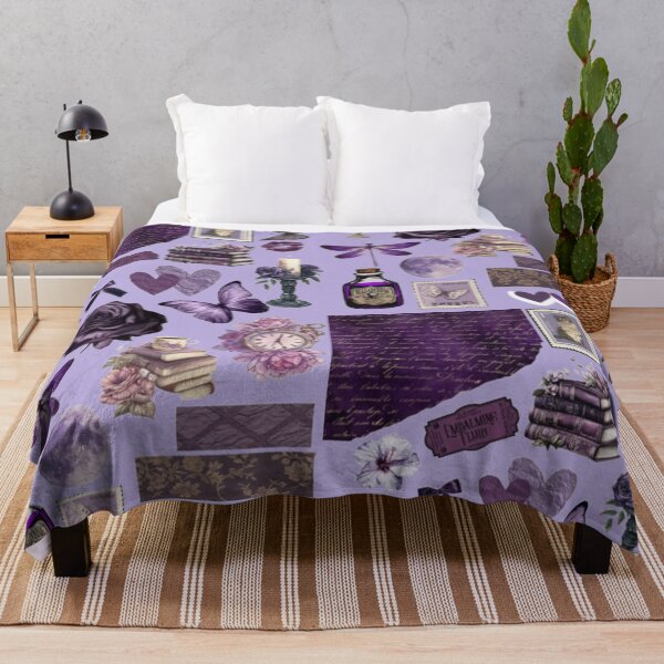Item preview, Purple Dark Academia Aesthetic Collage | Vintage Gothic Floral & Butterfly Design designed and sold by lilacWhim.