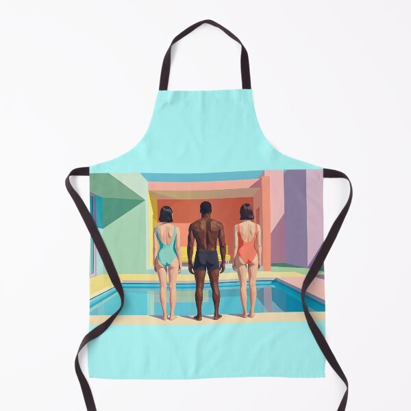 Item preview, Wes Anderson Style Summer Trio | Pastel Symmetry Poolside Art | Retro Minimalist Architecture designed and sold by SergioMiklos.