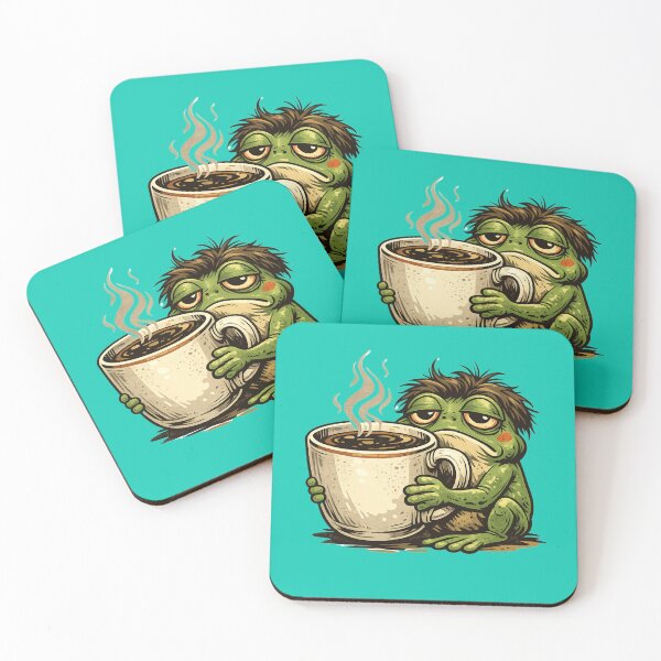 Artikelvorschau, Der erschöpfte Frosch und sein großer Becher entworfen und verkauft von FroggyOnly.