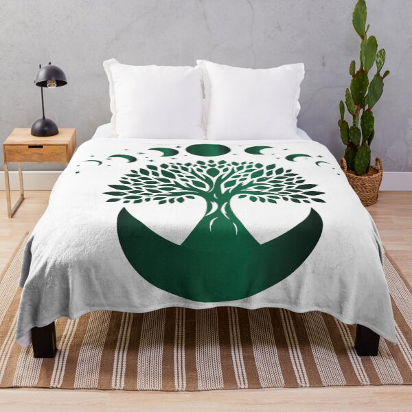Item preview, Mystic Green Tree of Life Moon Phases – Celestial Boho Spiritual Design designed and sold by seritik.