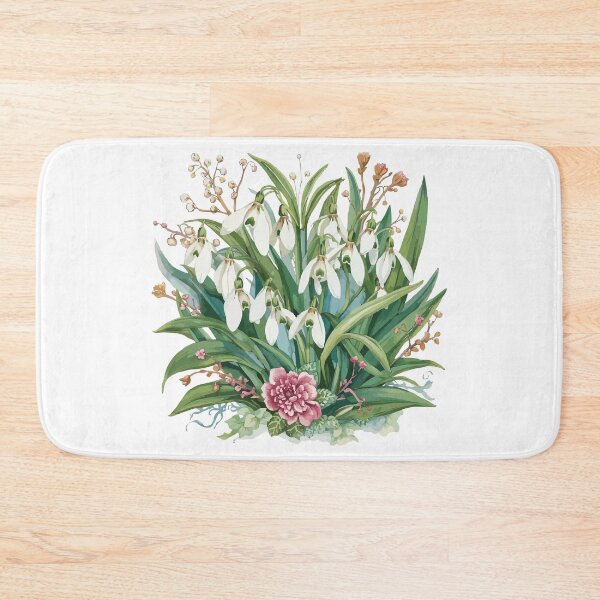 Item preview, Early Spring Whisper: Vibrant Snowdrop Watercolor Harmony designed and sold by GreenBotanist.
