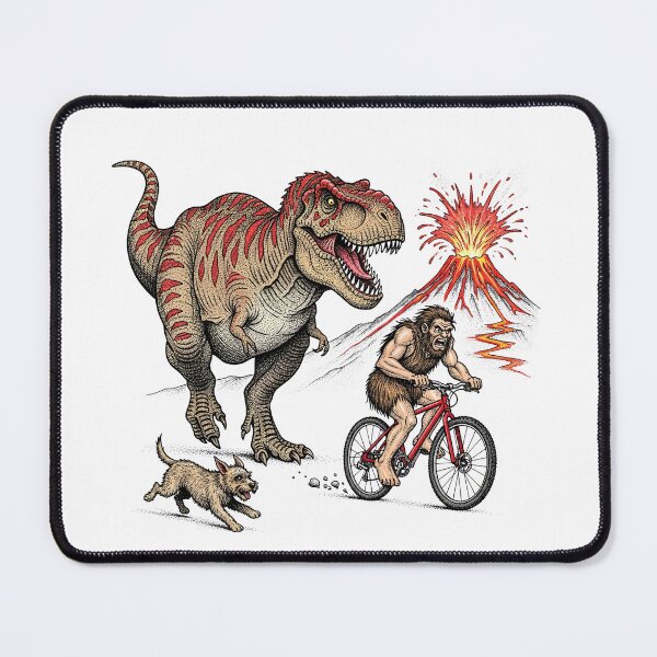 Item preview, Prehistoric Adventure T-Rex and Caveman Bicycle designed and sold by TeeARTHY.