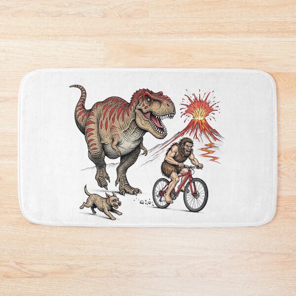 Item preview, Prehistoric Adventure T-Rex and Caveman Bicycle   designed and sold by TeeARTHY.