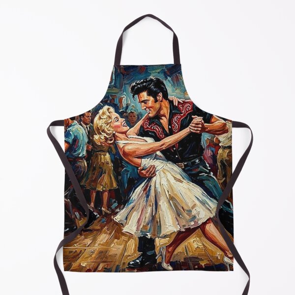 Item preview, The Ballroom Kings: Elvis & Marilyn Dance Hall Impasto Portrait designed and sold by Art's Diner.