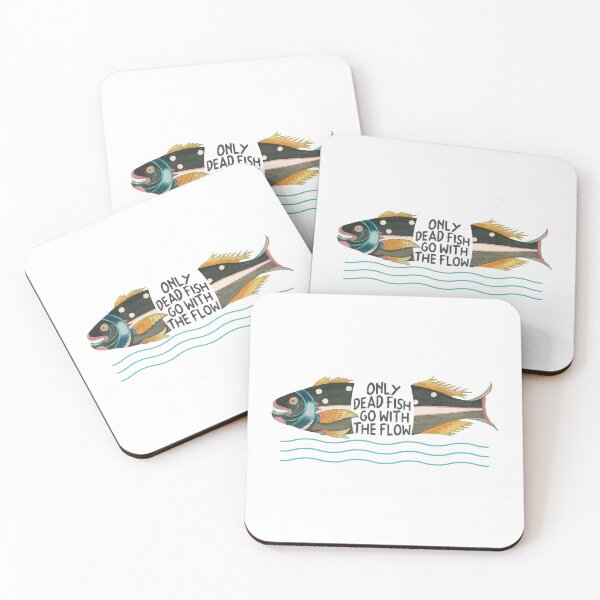 Item preview, Only Dead Fish Go With The Flow designed and sold by Parachute425.