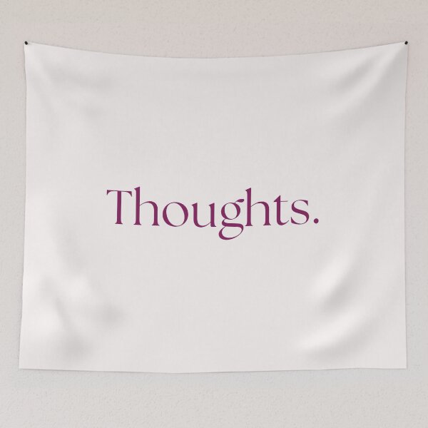 Item preview, Thoughts – Minimal Typography Text Design designed and sold by KleanGirlAesthetics.