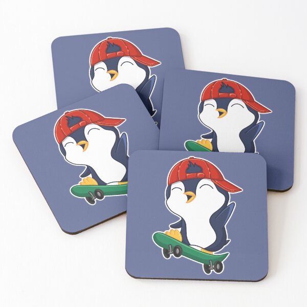 Item preview, Penguin on a skateboard designed and sold by CakeyDoesArt.