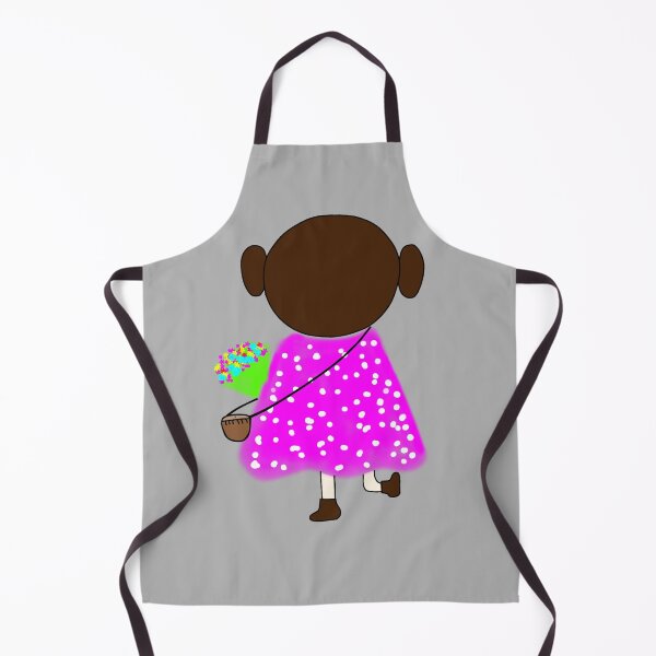 Item preview, "Cartoon Character with Pink Polka-Dot Cape and Flowers" designed and sold by nighttime1990.