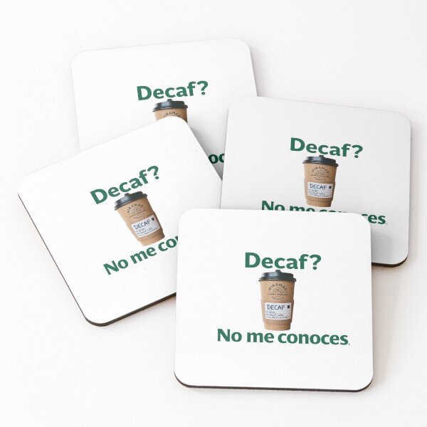 Item preview, : "Decaf No Me Conoces Funny Latina Coffee Sticker Shirt Phone Case, Spanish Coffee Humor Gift, Hispanic Mom Florida" designed and sold by De Aqui y de Alla Studio.