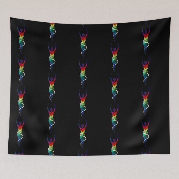 Item preview, Spiritual Woman Silhouette with Rainbow Aura Energy designed and sold by TeeARTHY.