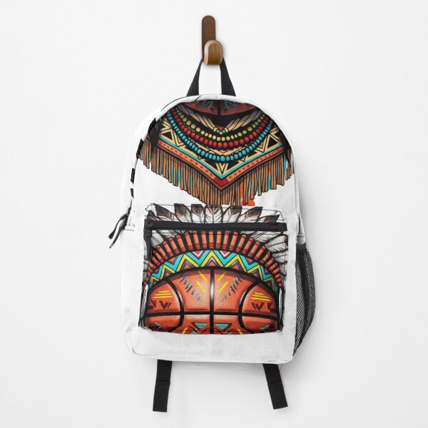 Item preview, Boho Geometric Basketball – Feathered Headdress Style Illustration designed and sold by Dzblack.