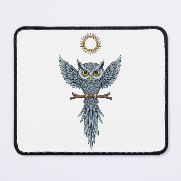 Item preview, Wise Owl with Golden Sun and Ancient Symbols designed and sold by TeeARTHY.