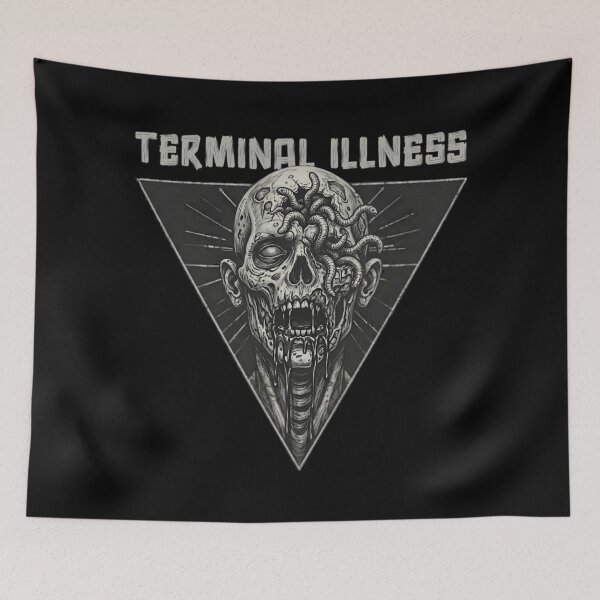 Item preview, Terminal Illness Skull – Dark Horror Zombie designed and sold by SidTastic .