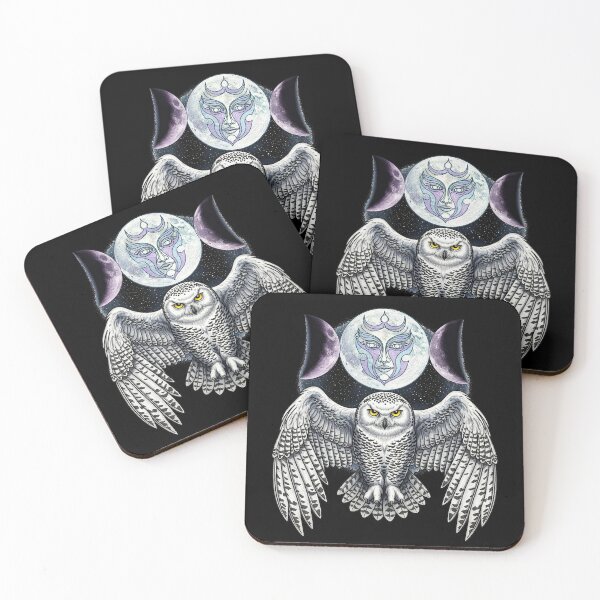 Item preview, Snow Owl with Triple Moon Goddess Celestial Art designed and sold by TeeARTHY.
