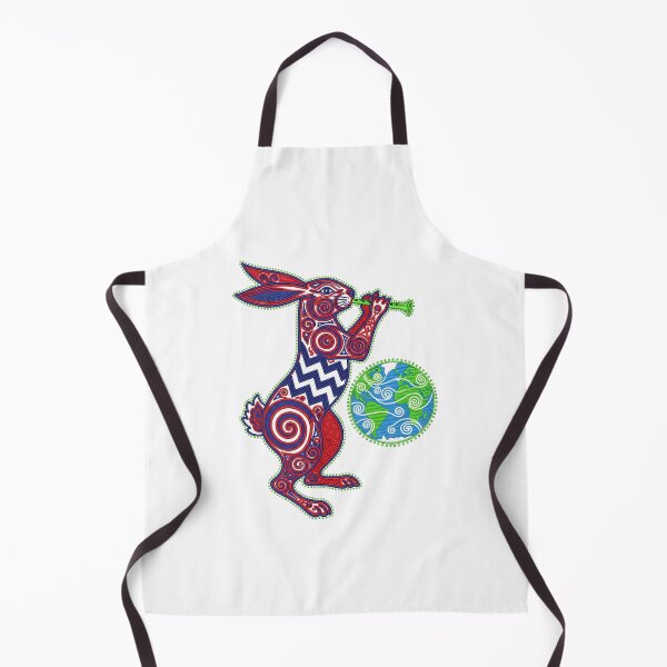 Item preview, Patterned Rabbit Playing Flute with Earth Globe   designed and sold by TeeARTHY.