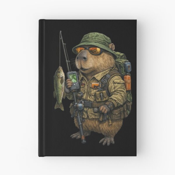 Item preview, Fishing Capybara Explorer – Funny Outdoor Adventure Capybara designed and sold by HubCreates.