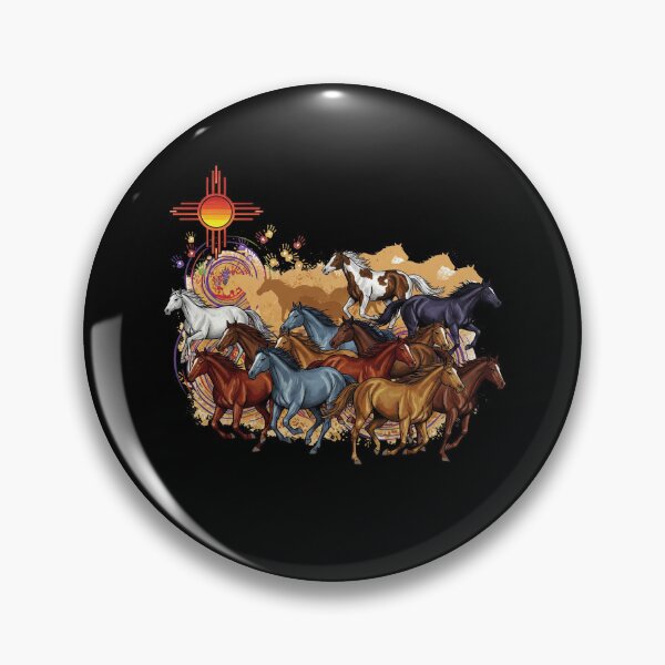 Item preview, Stampede of Wild Horses with Native American Symbols designed and sold by TeeARTHY.