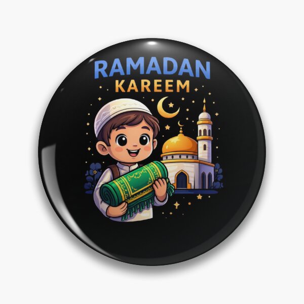 Item preview, Ramadan Kareem Cute Muslim Kid With Prayer Rug & Mosque designed and sold by bilal sibgui.